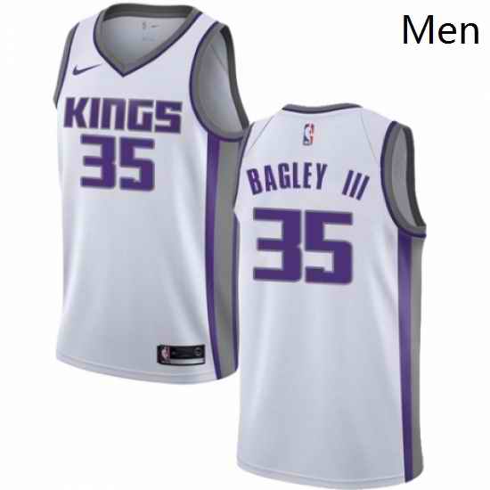Mens Nike Sacramento Kings 35 Marvin Bagley III Swingman White NBA Jersey Association Edition